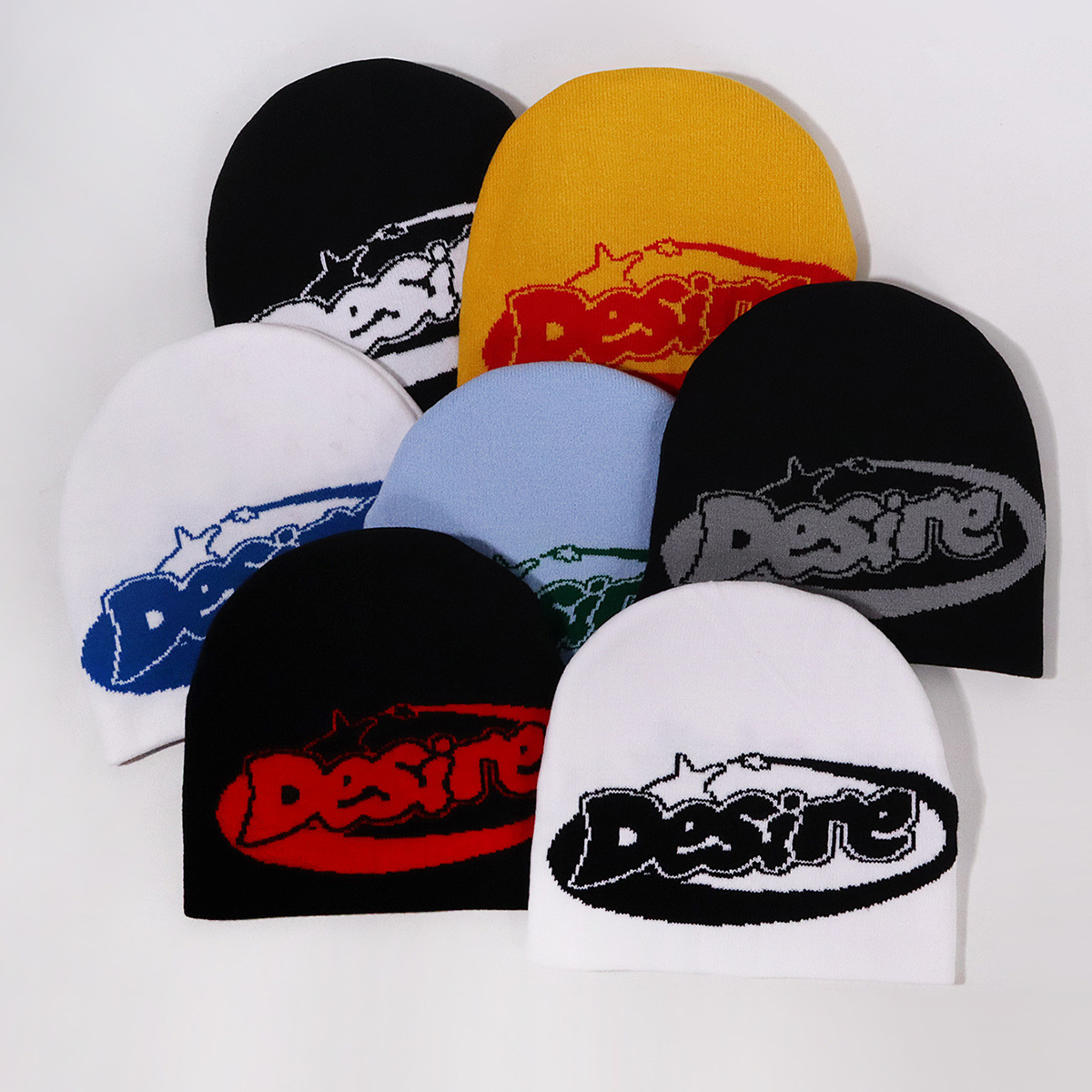 Unisex Jacquard Autumn And Winter Hat Desire Letter Knit Hat Warm Europe And The United States Men And Women The Same_voghion.com