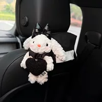 Милая коробка для салфеток в виде кролика, сумка для салфеток на заднем сиденье автомобиля, сумка для хранения салфеток в женском стиле