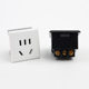 Five-hole socket card-type embedded 4A two three plug new national standard 5-hole with protective door copper foot Desktop ac socket