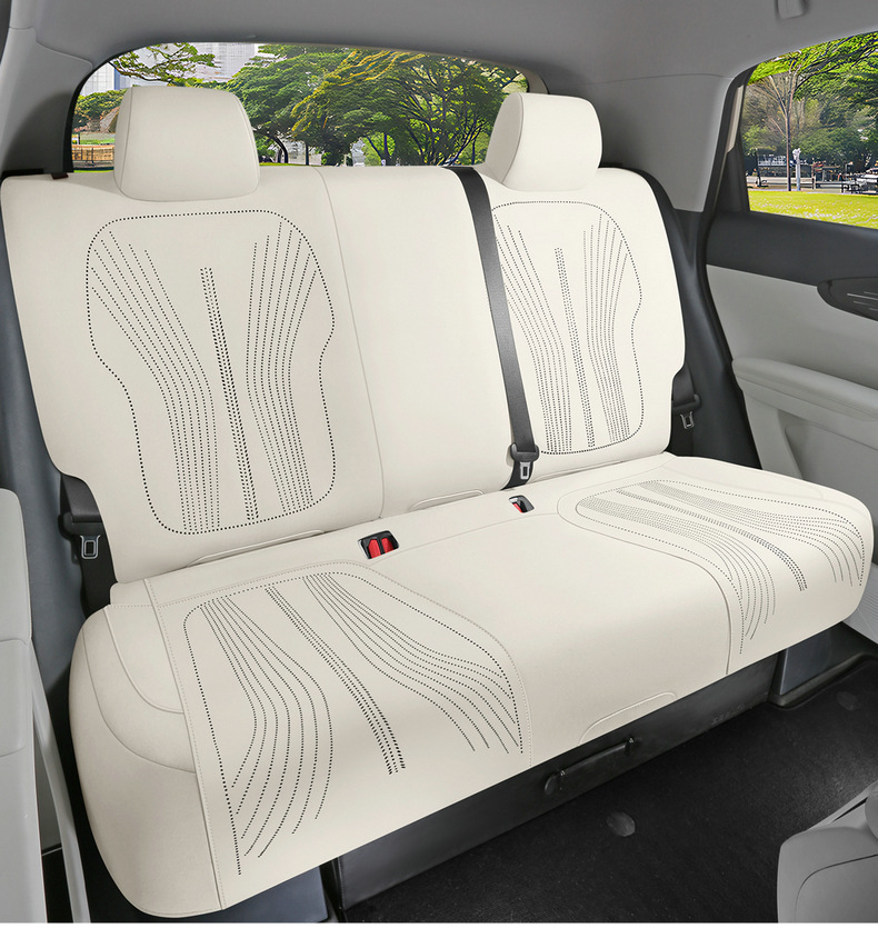 2027 Geely Xingyue Special Seat Cushion, All-Season Use, Half-Covered Suede Breathable Perforated Saddle Seat Cover