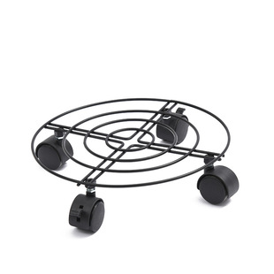 New Modern Mobile Flower Table Ironwork Reinforced Portable Flower Pot Base Wheel Full Lock Outdoor Balcony Flower Rack