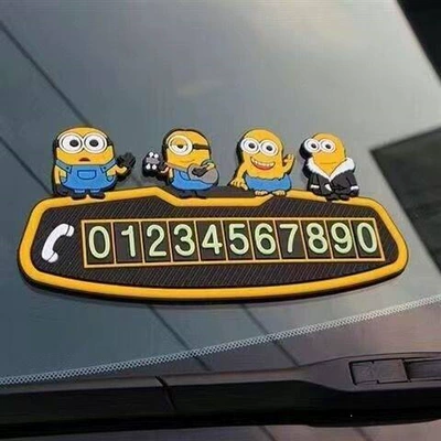 Sürətlər qutusu və əl tormozu başlıqları | number card, cartoon sun-proof - large-set-minions-glow-in-the-dark-parking-card