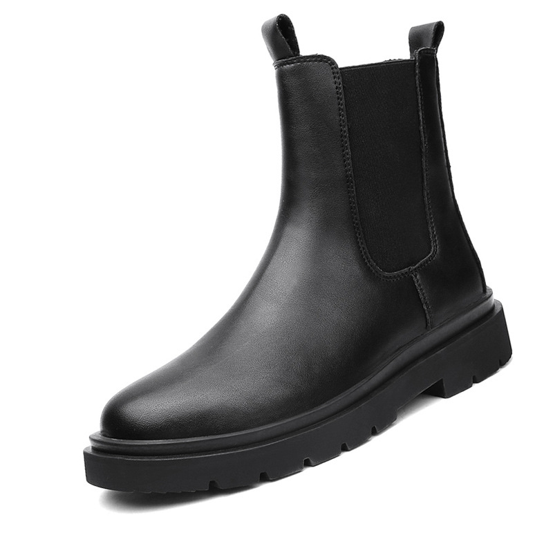 Otoño y invierno botas Martin botas de trabajo de hombre botas deportivas casuales de alta altura zapatos de hombre moda coreana botas de terciopelo gruesas para hombre