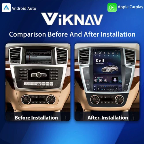 Suitable for Mercedes-Benz ML GL modified Android display large screen multimedia player central control navigation Carplay
