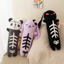 新款创意骷髅兔幽灵熊猫长条公仔毛绒玩具搞怪可爱小兔子玩偶礼物
