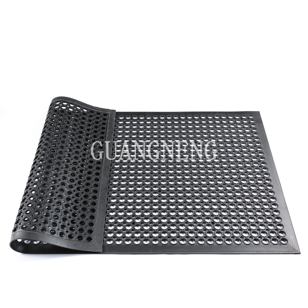 商业酒店厨房用防滑排水橡胶地垫 户外防滑孔垫厨房彩色橡胶垫all