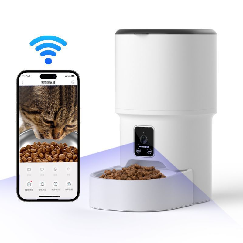 Alimentación automática inteligente para mascotas, comida para gatos, perros, conservación regular y cuantitativa, WiFi Rice Home alimentación remota