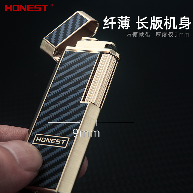 百誠の新型の軽薄な逸品の金属の空気を入れる斜めの火のライターのビジネスのファッションの贈り物は彼氏のたばこの器具の卸売りに送ります。|undefined