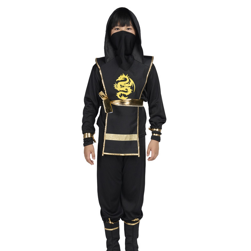 Japonés Samurai ninja cos ropa para niños negro ninja rendimiento Cosplay Juego de Pelota asesino juego ropa