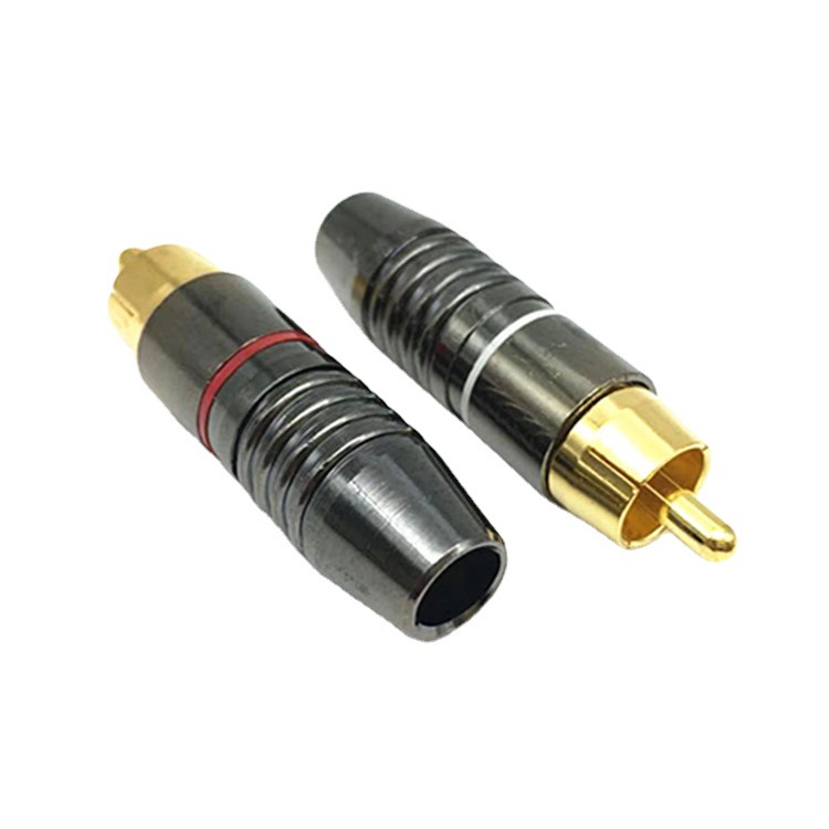 焊接黑镍镀金监控BNC摄像机视频头 音视频公头莲花头 AV头RCA公头