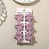 #12 Glossy taro purple [6-piece set with card] 4cm plumeria style