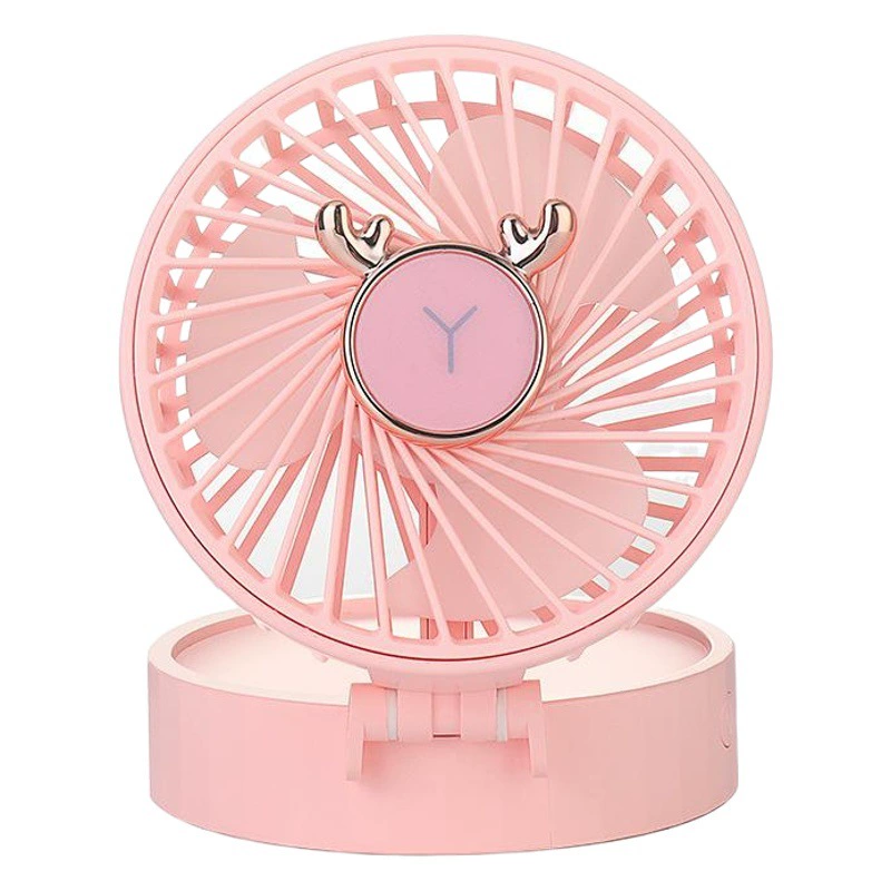 USB заполняющий свет мультфильм вентилятор шнурок маленький вентилятор портативное зеркало красоты маленький вентилятор перезаряжаемый Складной вентилятор