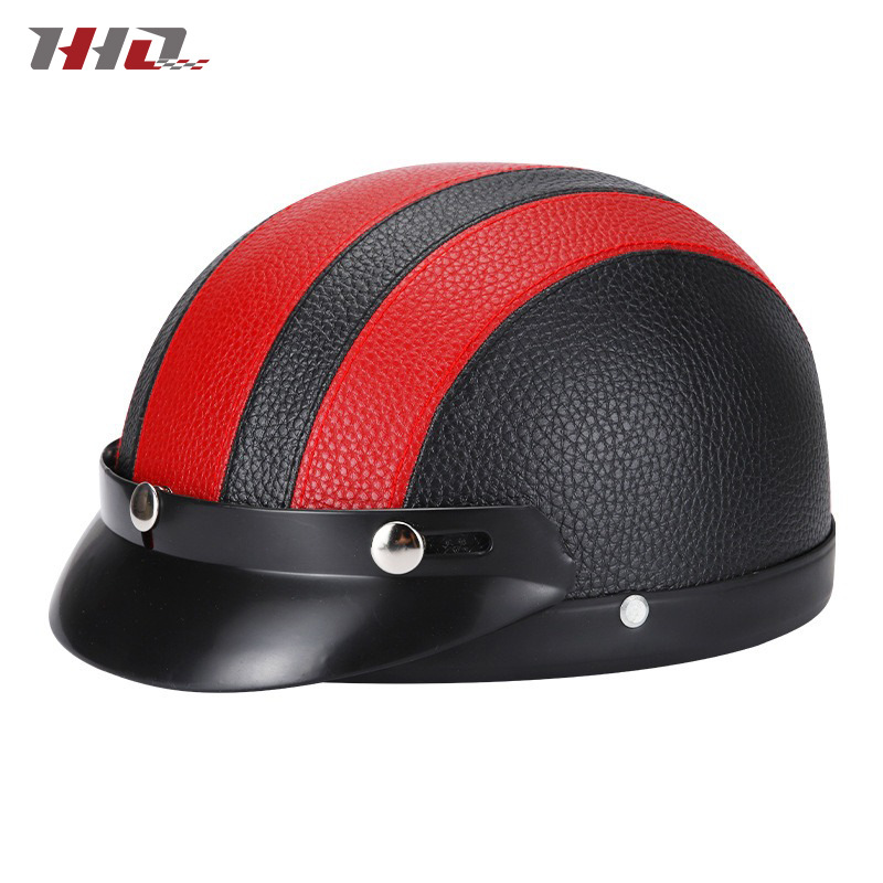 Nuevo casco eléctrico de batería casco de automóvil cuatro estaciones generales para hombres y mujeres otoño y invierno caliente fabricante de medio casco retro