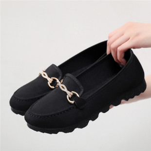 Jingrui 2023 New Old Beijing Cloth Shoes Spring and Summer Soft-Soled Beanie Shoes One-Leg Flats-Soled Mom Shoes
