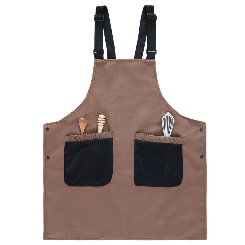 Transfronterizo Amazon lona delantal personalizado logotipo cocina catering manicuría ropa de trabajo abrigo peluquería delantal casero