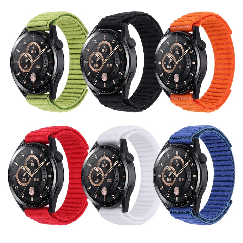 22mm Suitable for Garmin Fenix 8 7Xpro/6X 945 965 Wave Pattern Velcro Strap Loop Wrist Strap