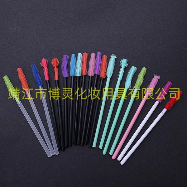 Disposable Eyelash Brush Grafting False Eyelash Brush Silicone Brush Head Makeup Tools in Various Shapes