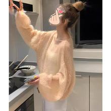 韩国东大门针织衫2025春秋季休闲百搭温柔风薄款镂空毛衣女罩衫