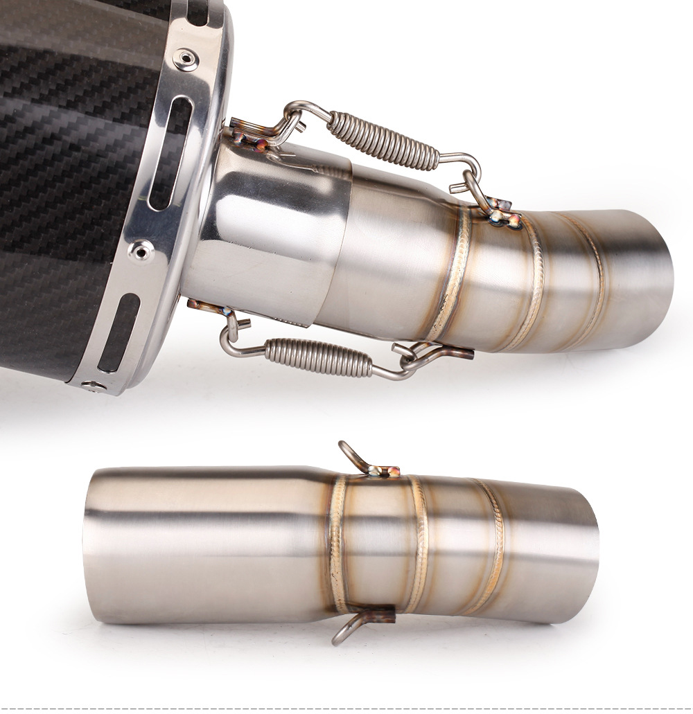 Suitable for Benelli lion cub 500 middle section modified tail section full carbon fiber exhaust pipe non-destructive installation straight up
