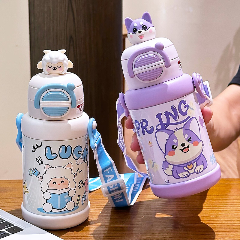 316 tazas de aislamiento para niños para estudiantes de escuela primaria niñas de alto valor facial de paja doble hervidor de agua 2025 nuevo