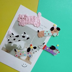 かわいい漫画パーティー子犬猫アクリルクリップdiyパッチアクセサリー靴花バッグおもちゃ材料