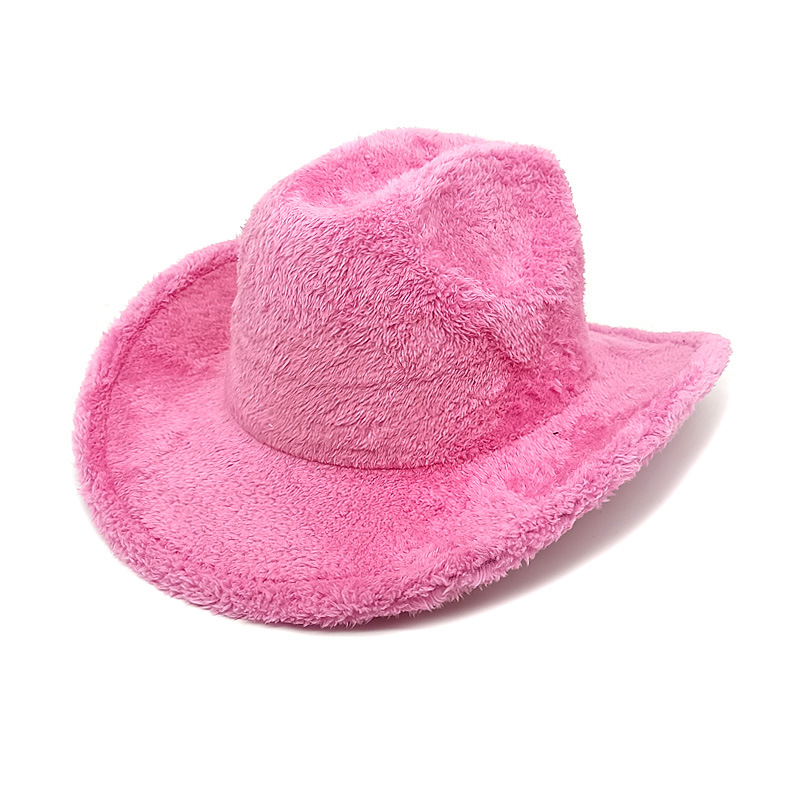 Unisex Cowboy Style Simple Style Solid Color Wide Eaves Fedora Hat display picture 2