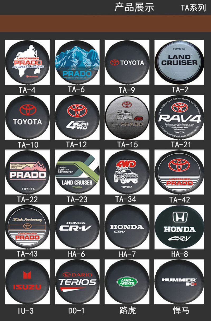 Amazon Car Jimny Spare Tire Cover Trailer Rv Thickened Pvc Sun Protection Dustproof Tire Cover