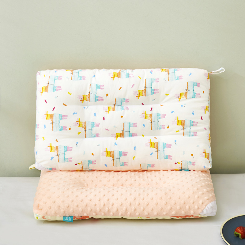 Algodón Beanie almohada de terciopelo núcleo verano kindergarten siesta almohada niños calmante Beanie almohada bebé almohada cuello almohada