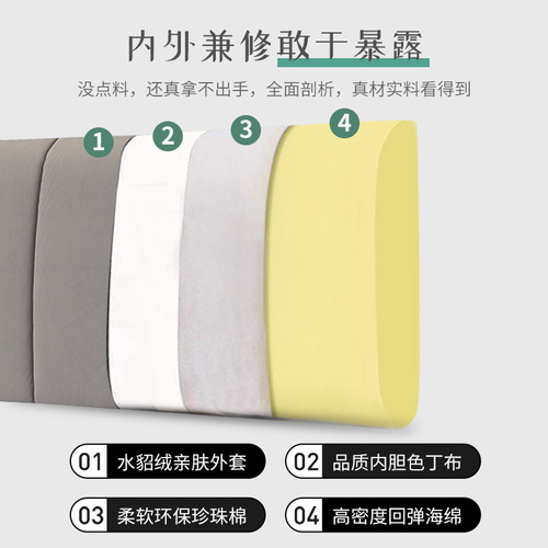 Ganzhuo Bedside Cushion Soft Padded Large Backrest Pillow Tatami-style Cushion—Childproof, Anti-Collision Bed Head Cover Available for Drop Shipping