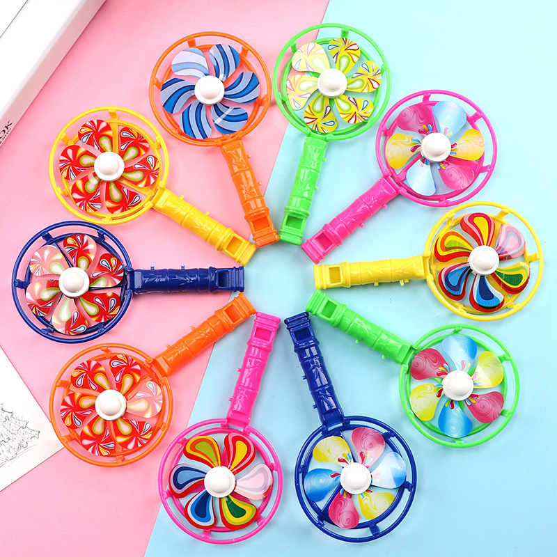 Windmill Whistling Children's Colorful Whistling Props Candy Color Nostalgic Toys Colorful Whistling Windmill