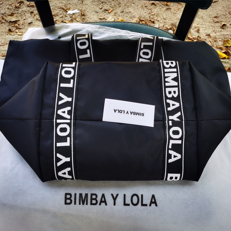 Bimba marca de moda española binba bolso de compras de nylon bolsa de asas de gran capacidad de las mujeres