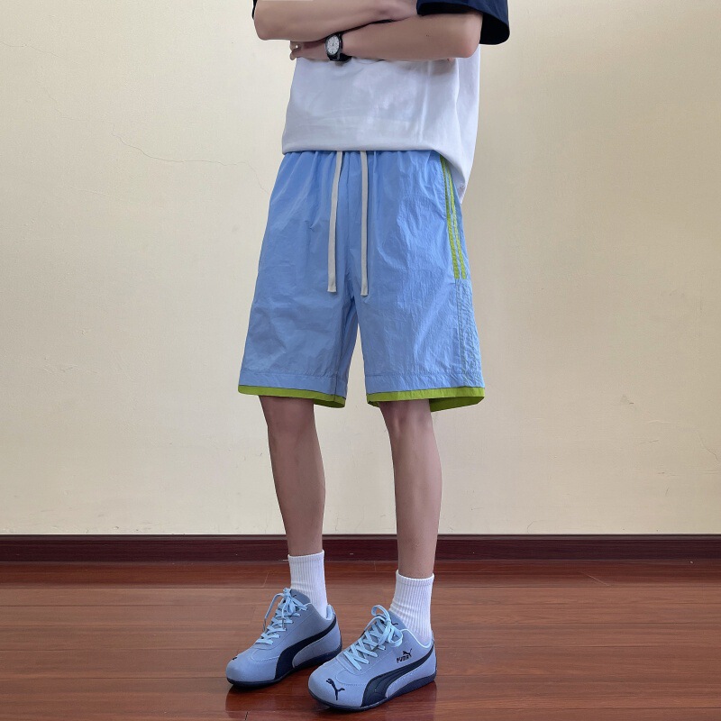 Three-Stripe Quick-Dry Shorts for Men and Women, Summer Dopamine Casual Loose Sports Pants, Thin Beach Shorts, Cross-Border Three-Stripe Quick-Dry Shorts for Men and Women, Summer Dopamine Casual Loose Sports Pants, Thin Beach Shorts, Cross-Border
