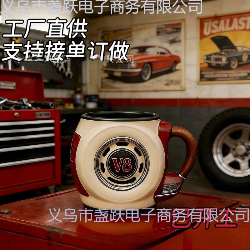 跨境刹车卡钳手柄马克杯家居办公厨房装饰树脂工艺品马克杯