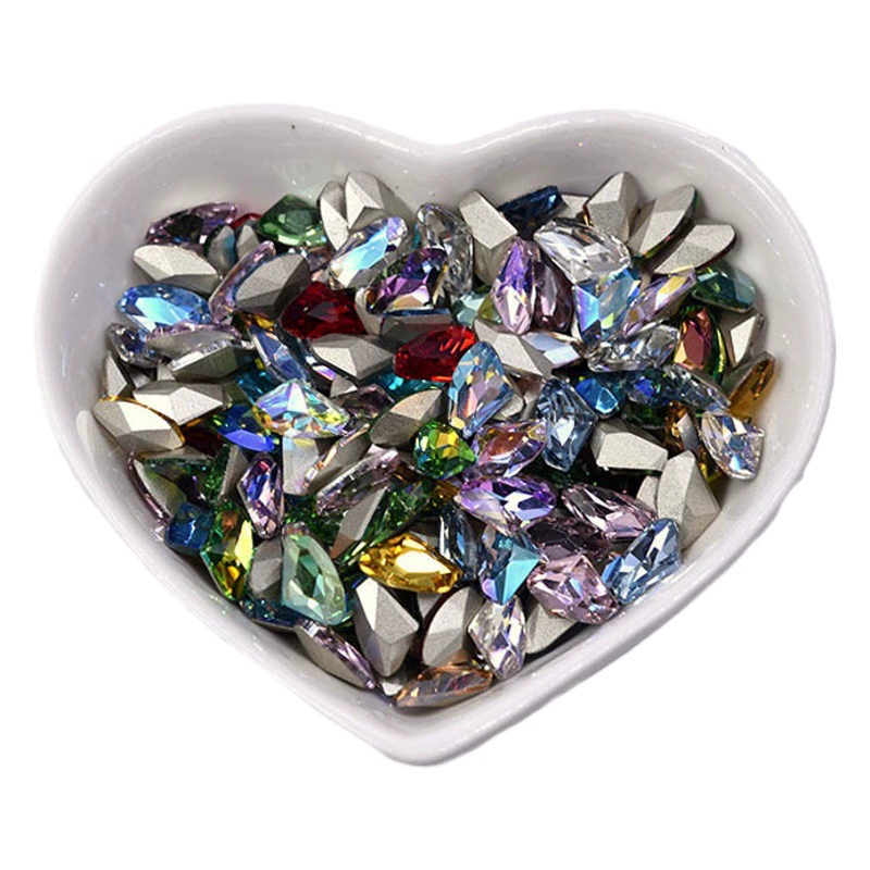 Новый 6*10 маленький размер топор цвет Заостренное дно Diamond Love дрель для ногтей Сетка Красный супер вспышка свая Алмазный гвоздь наклеивание алмаз