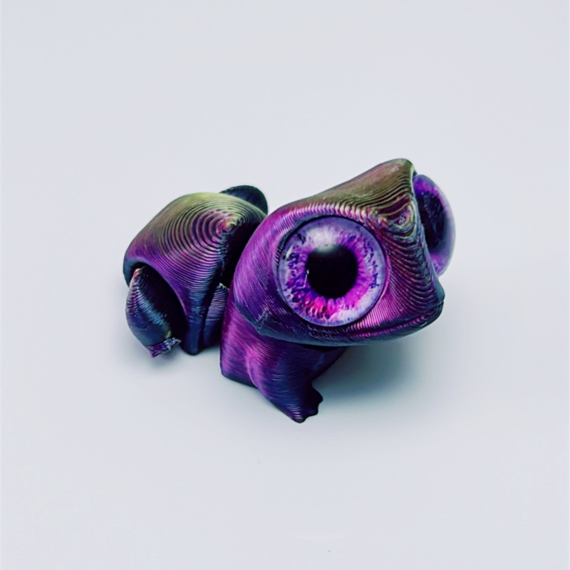 Impresión 3D linda rana de ojos grandes Shougong rana decoración articulación simulación ojos mini rana juguete regalo transfronterizo