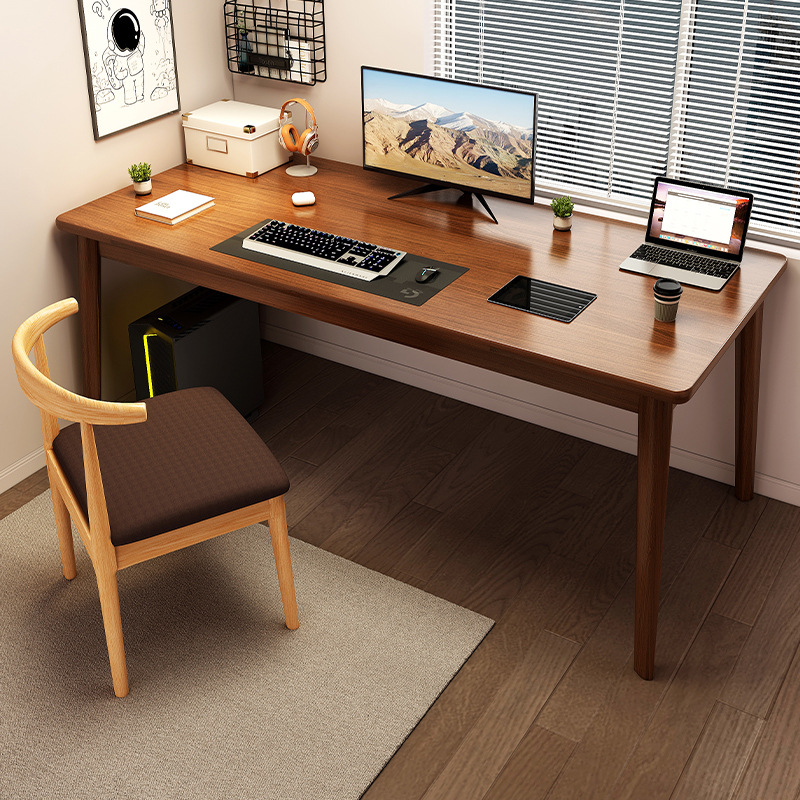 Computer table desktop home study table solid wood legs desk bedroom bedside e-sports table simple student writing table