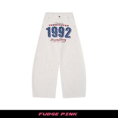 Fudge Pink 25秋季New美式复古数字图案跳舞必备休闲长裤