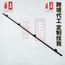 跨境厂家直销复古美式loft水管楼梯扶手铁艺工业风一寸家用式踏步