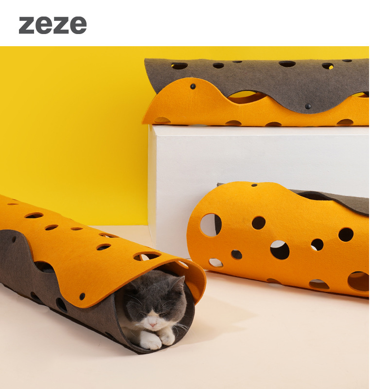 Zeze Cat Tunnel Pet Cat Cat Cave Rolling Dragon Cat Learning Four Seasons Universal funny cat toys removable