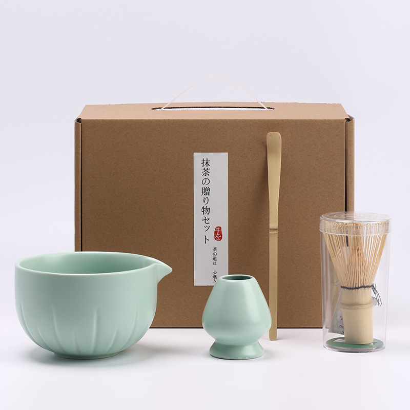 Juego de té matcha de siete piezas, juego de té Baibenli, juego de herramientas para hacer té matcha, creatividad japonesa
