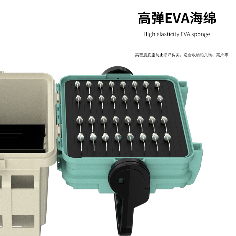 Mingbang Luya nueva caja de pesca al aire libre conveniente pequeño 705 caja de herramientas de doble capa caja de pesca de almacenamiento Luya al aire libre