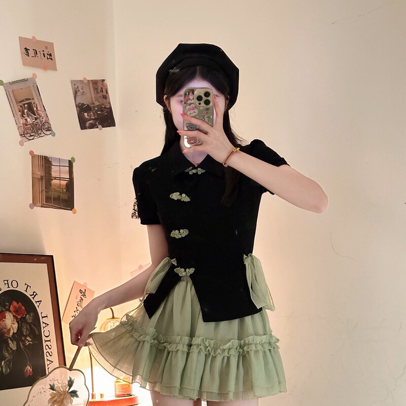 Spring Colors Are Delightful, New Chinese-Style Waist-Cinching Design with a Slimming Effect, Buttoned Design, Spring and Summer Jk Uniform Cosplay Set, Ramie Cotton with Beading Spring Colors Are Delightful, New Chinese-Style Waist-Cinching Design with a Slimming Effect, Buttoned Design, Spring and Summer Jk Uniform Cosplay Set, Ramie Cotton with Beading