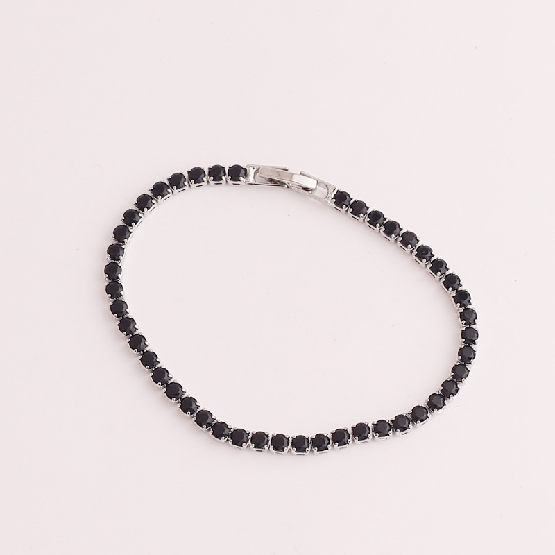 Fashion Solid Color Copper Plating Inlay Zircon Bracelets 1 Piece