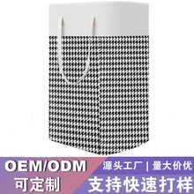 千鸟格纹布艺脏衣篓可折叠大号防水洗衣篮家用整理收纳洗衣篮批发