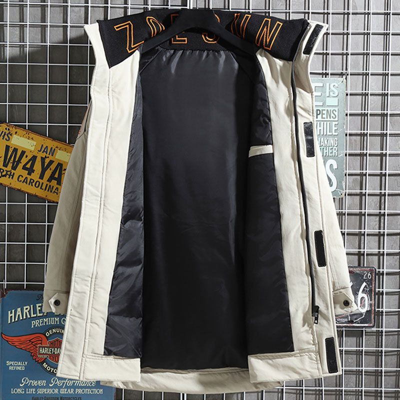 Hombres y mujeres misma pareja abajo chaqueta invierno chaqueta de invierno fábrica al por mayor mediana longitud ligera abajo chaqueta al por mayor