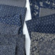 Pure Cotton Fabric Tea Art Japanese Material Handmade Clothing Fabric Chinese Style Antique Tang Style Pattern Zhang Blue