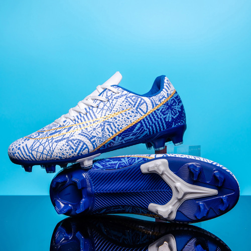 Champion Leopard football shoes broken nails low-top children's professional training sports shoes long nails cross-border large size football shoes