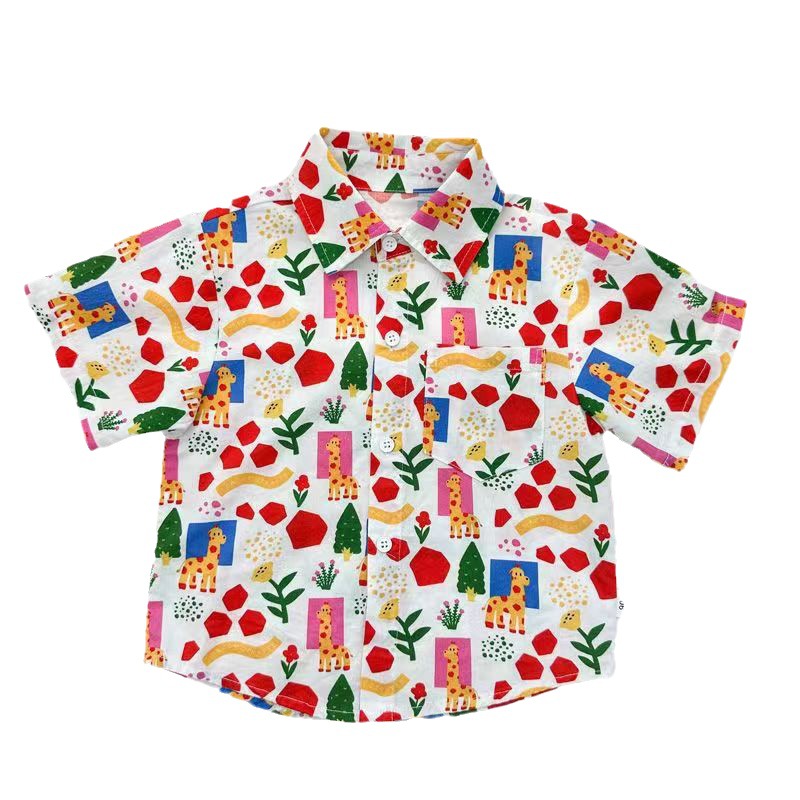 Niños traje verano 2023 nuevos niños camisa casual pantalones cortos guapo bebé suelta moda estilo coreano