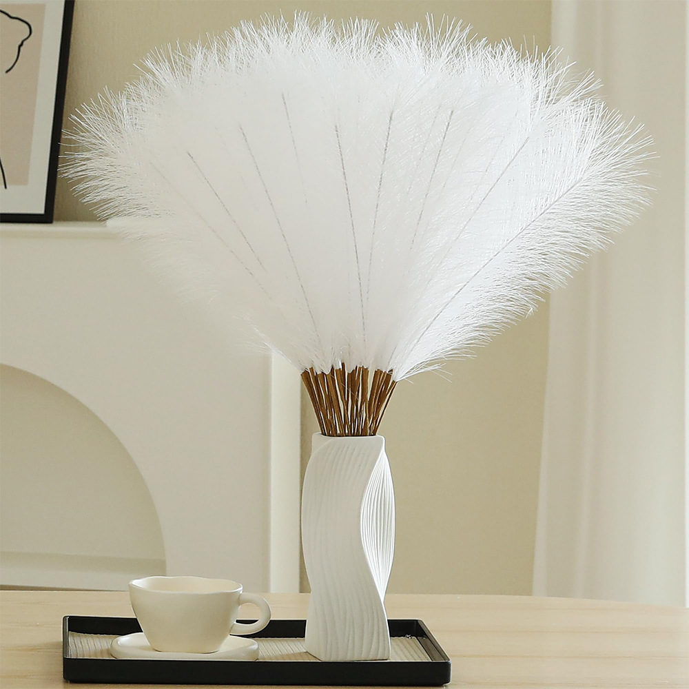 Cross-Border Spot Pampas Grass 55cm Single Fork Amazon Scandinavian Boho Decorative Artificial Cattail Artificial Flower Reed