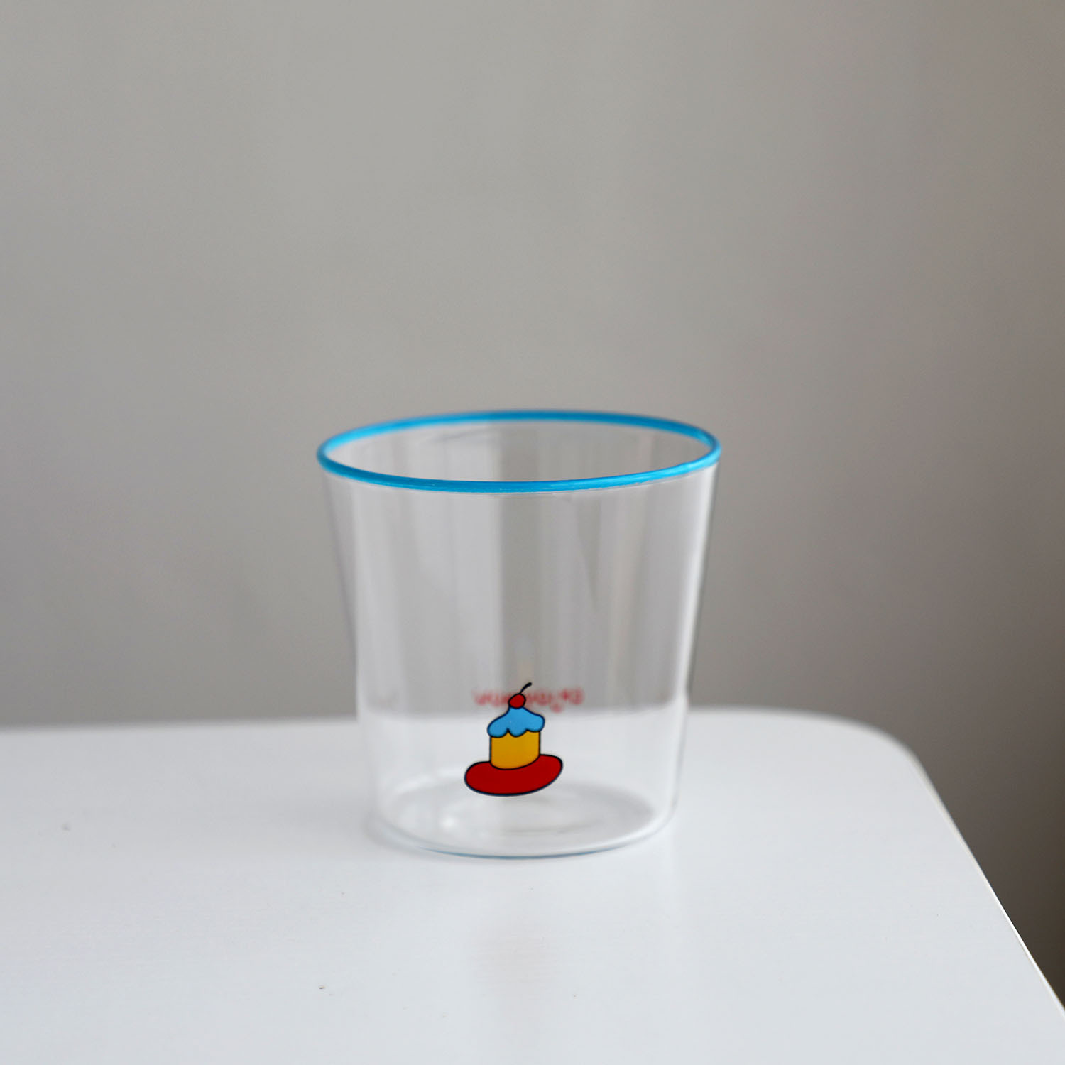 Colorful Summer Glass Cute Handy Red Blue Yellow Circle Rim Original Latte Iced Coffee Cup_voghion.com